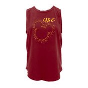 USC Trojans Women's Disney Cardinal Overspray Mickey Muscle Tank